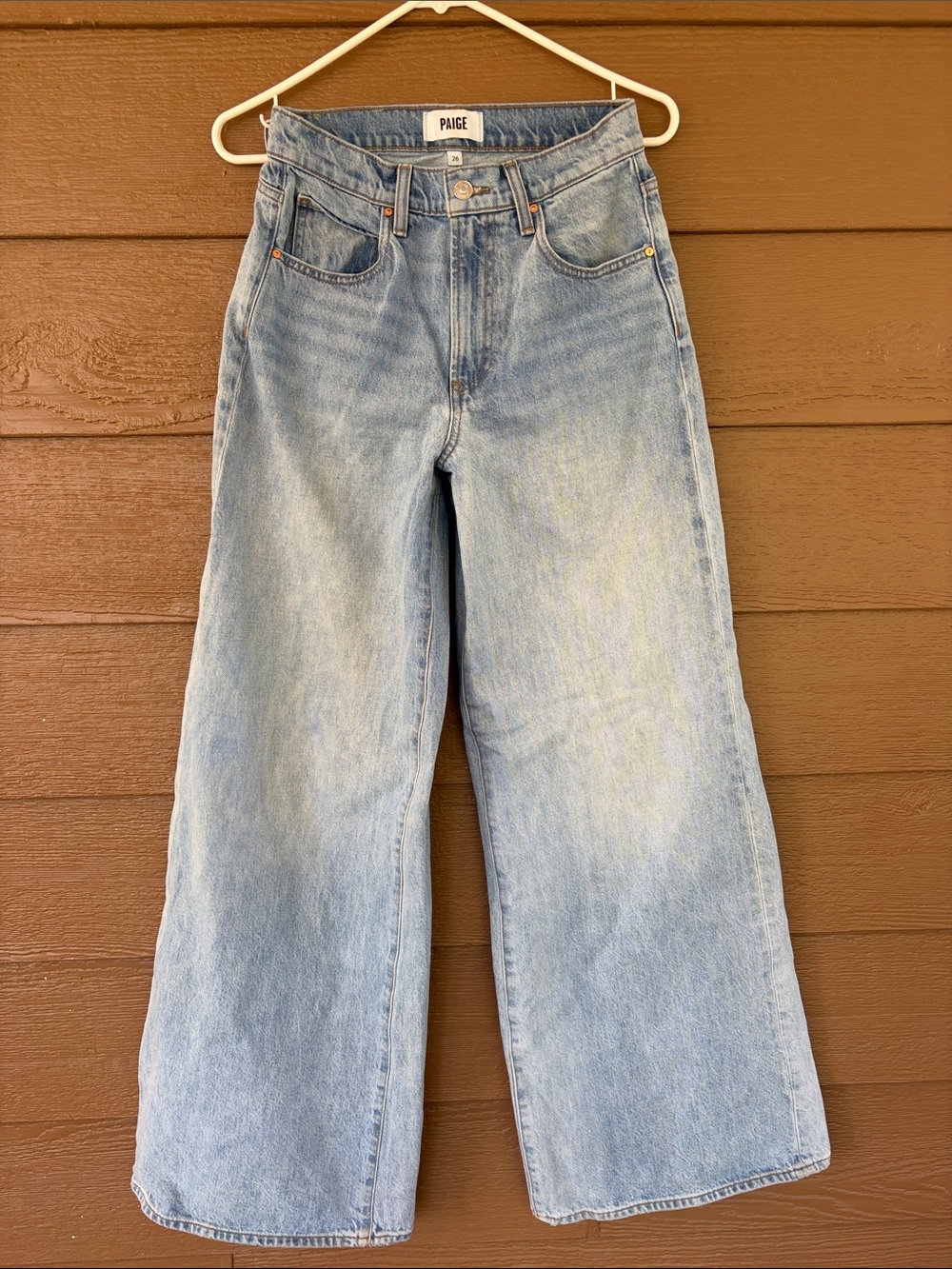 PAIGE “Cameron Wide Leg” High Waist Jeans in Light Wash -Sz 26